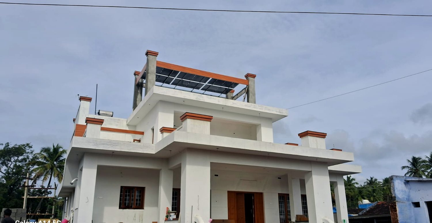 3KW residential rooftop solar installation in Pollachi
